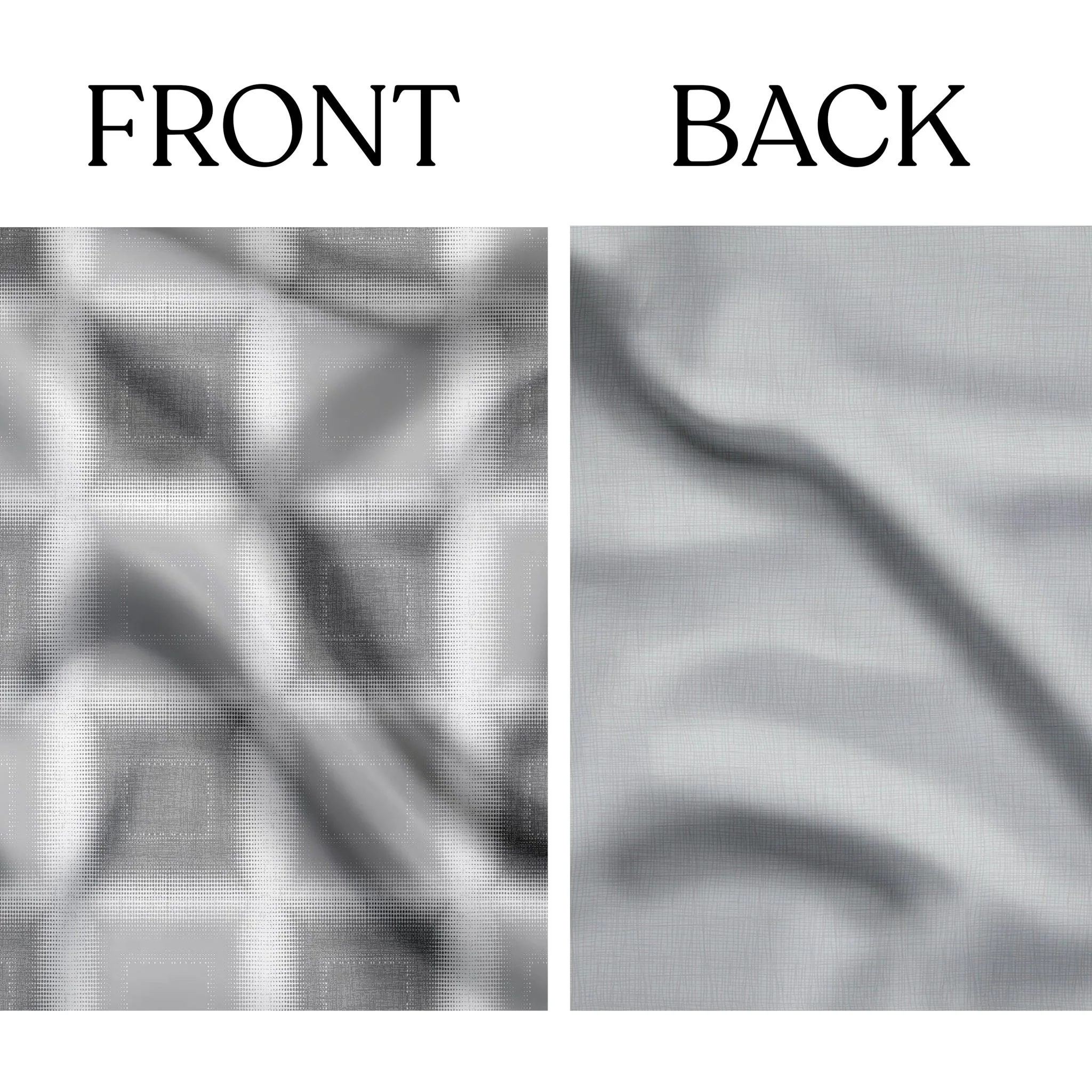 Selena Check Grey Organic Cotton Reversible  Duvet Set - Image 4