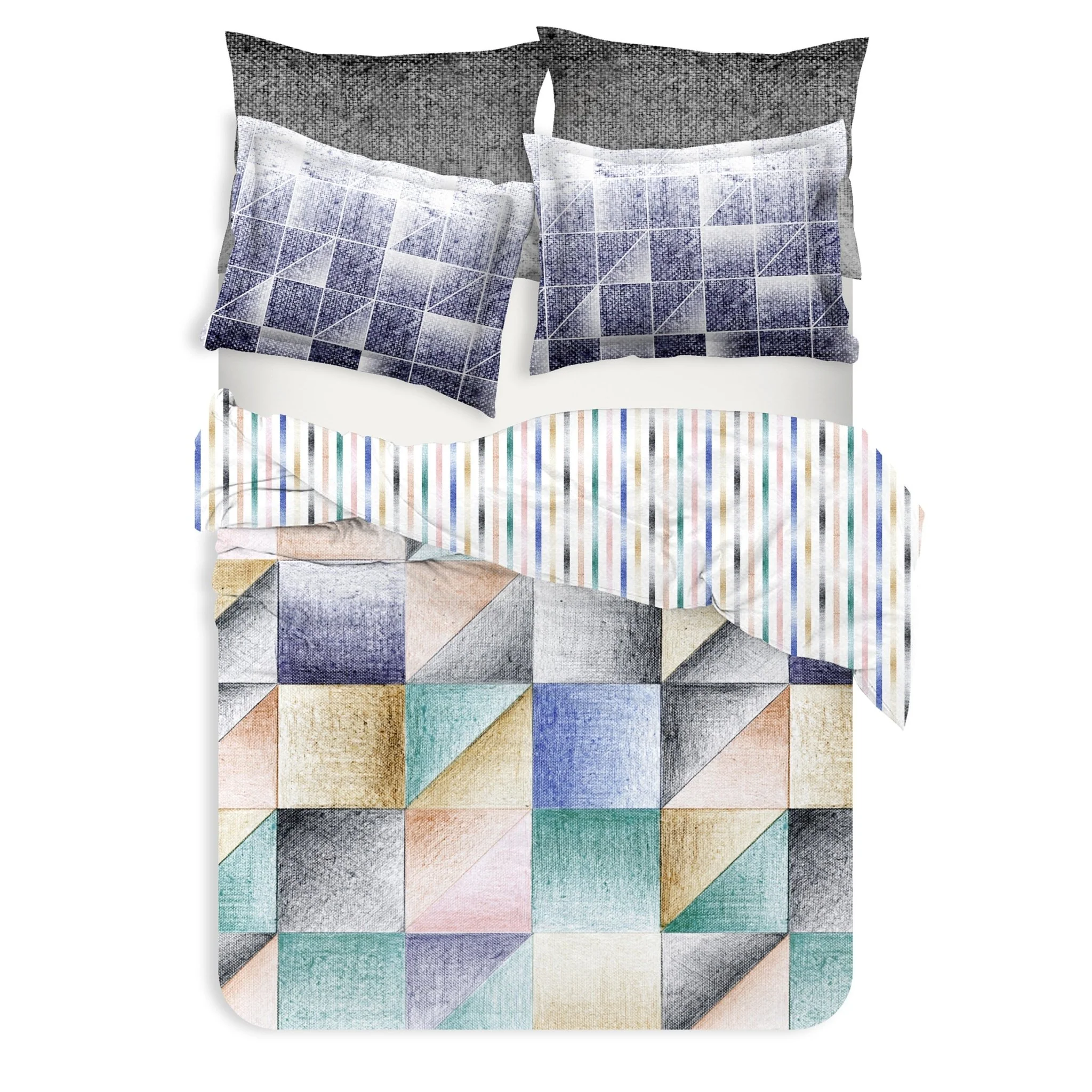 Farelle Organic Cotton Reversible Duvet Set - Image 4