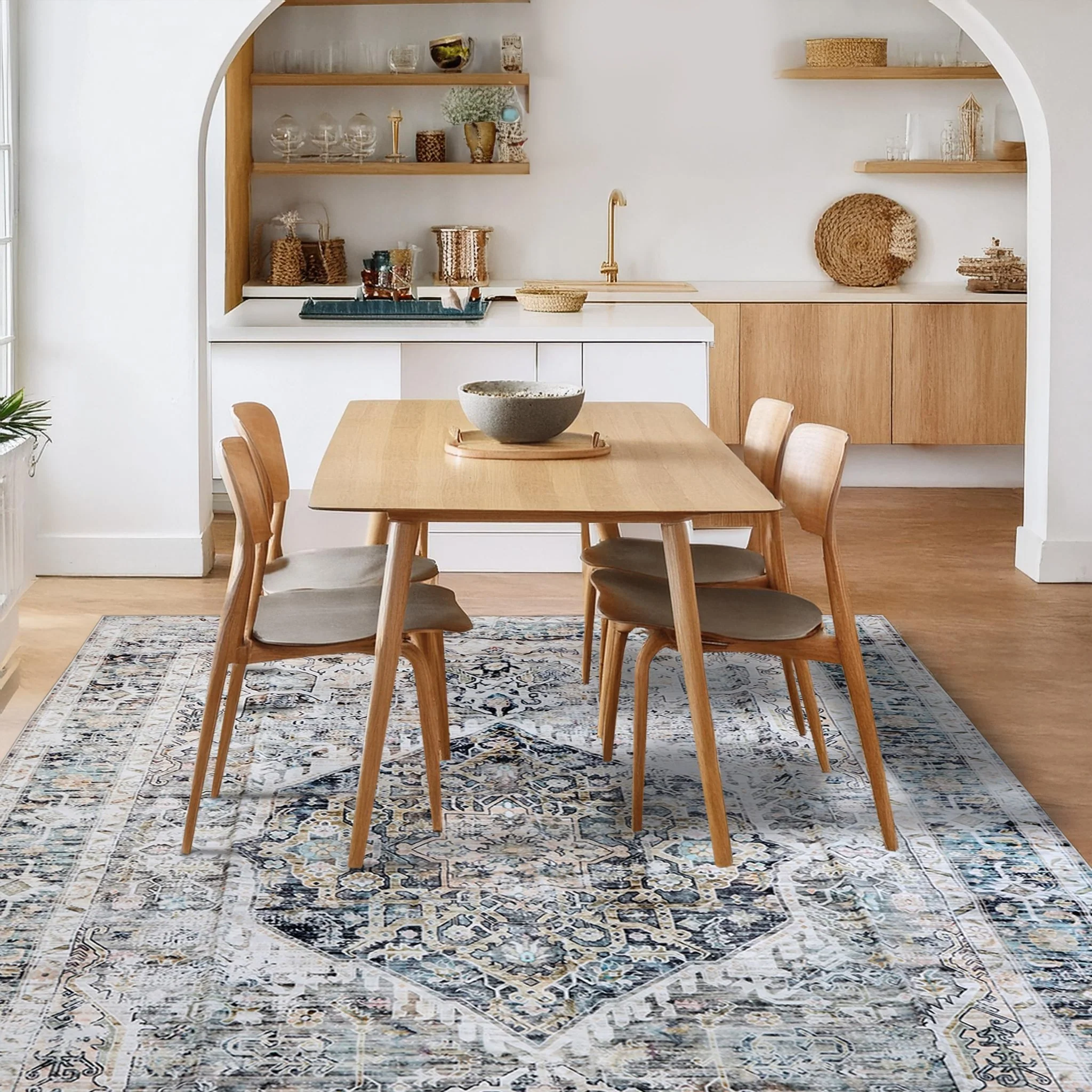 Antique Mist Machine Washable Rug - Image 5