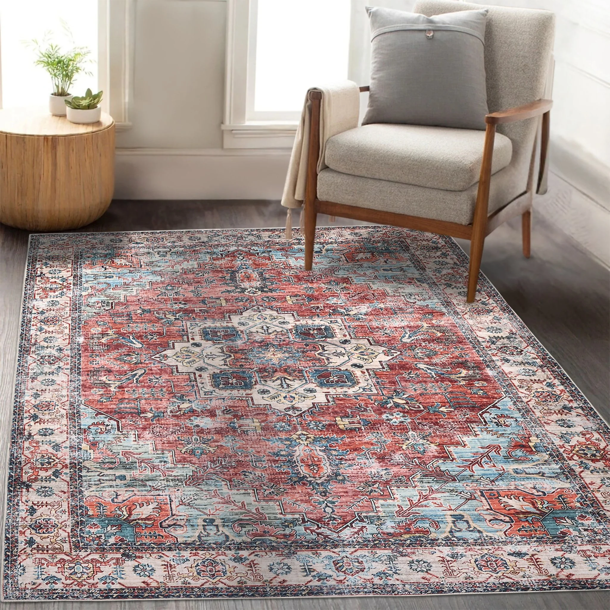Persian Sunset Machine Washable Rug - Image 3