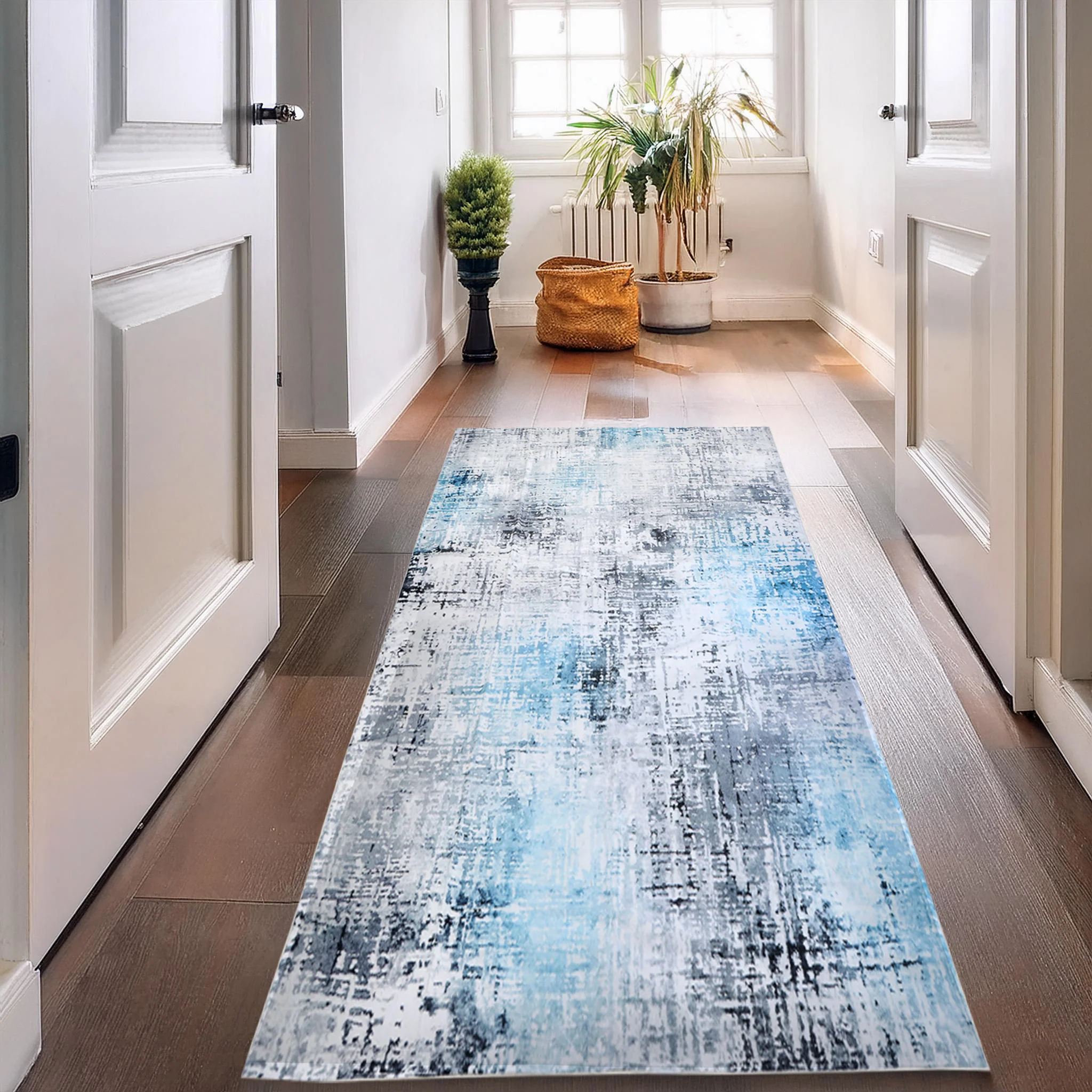 Frosted Azure Machine Washable Rug - Image 9