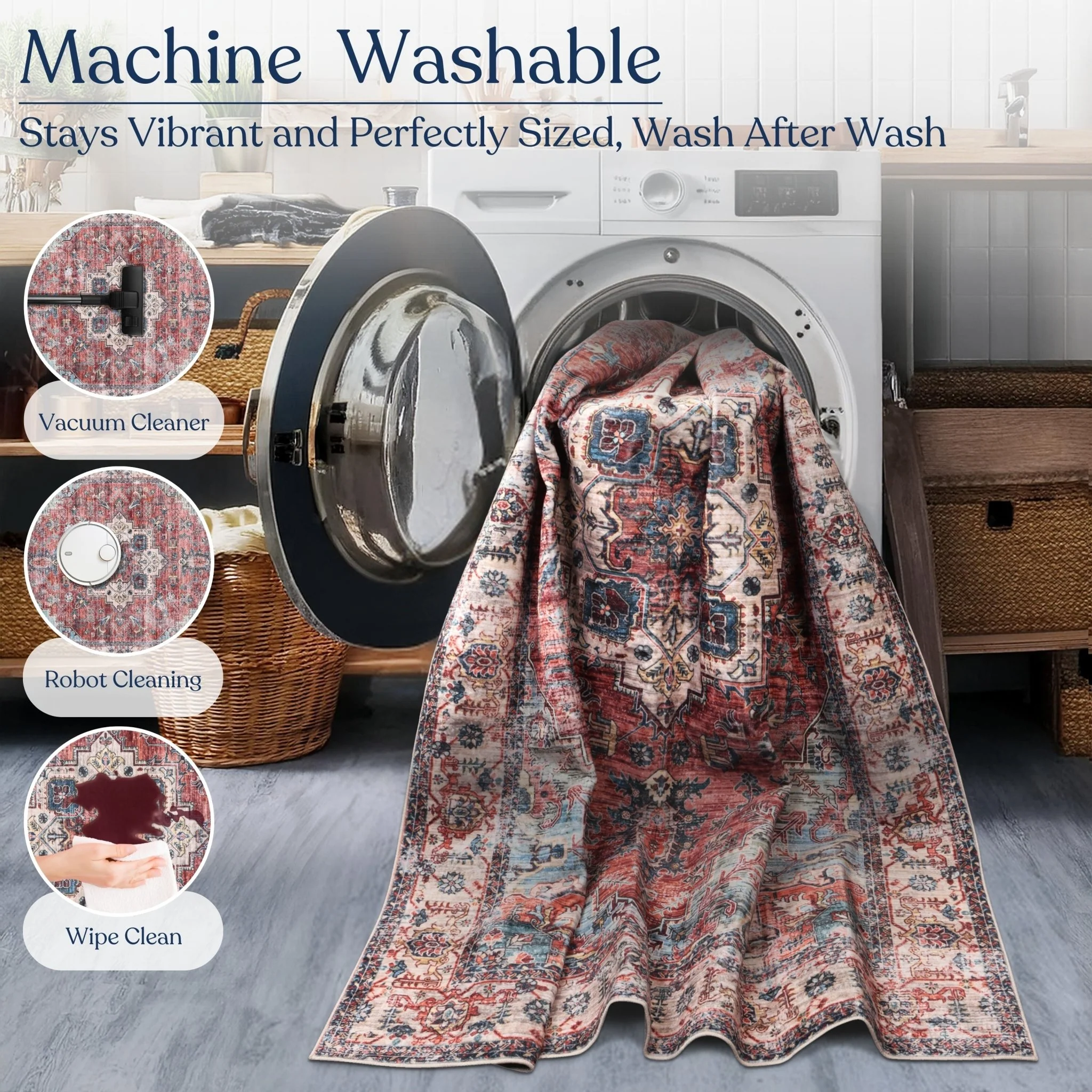 Persian Sunset Machine Washable Rug - Image 8