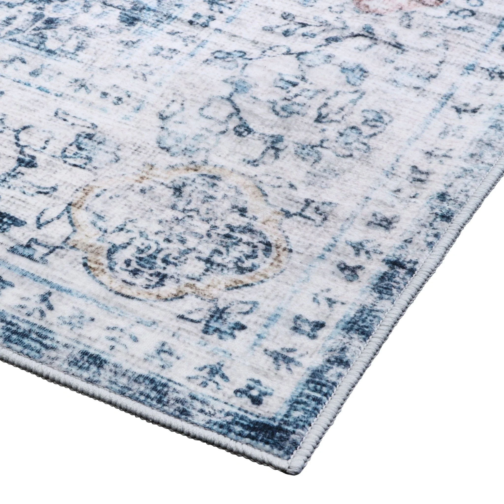 Misty Azure Machine Washable Rug - Image 4
