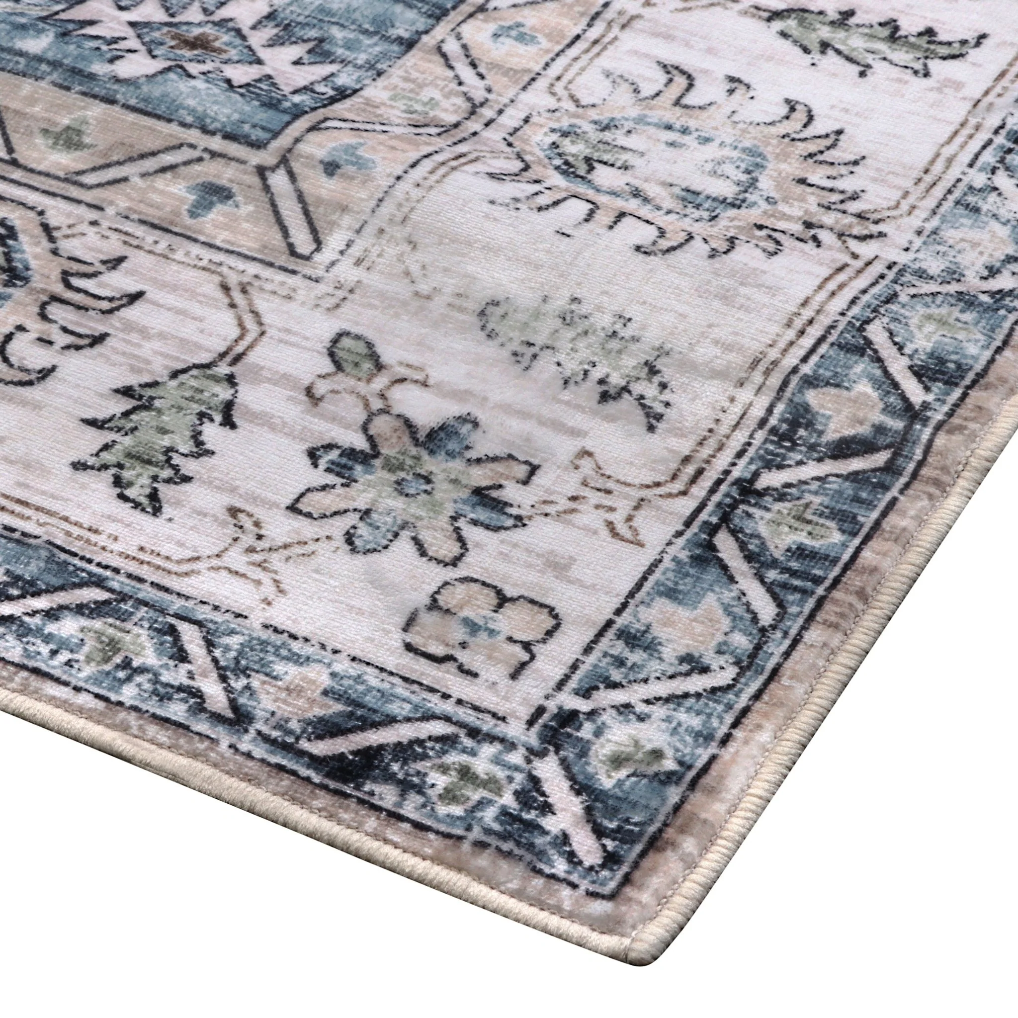 Vintage Bloom Machine Washable Rug - Image 4
