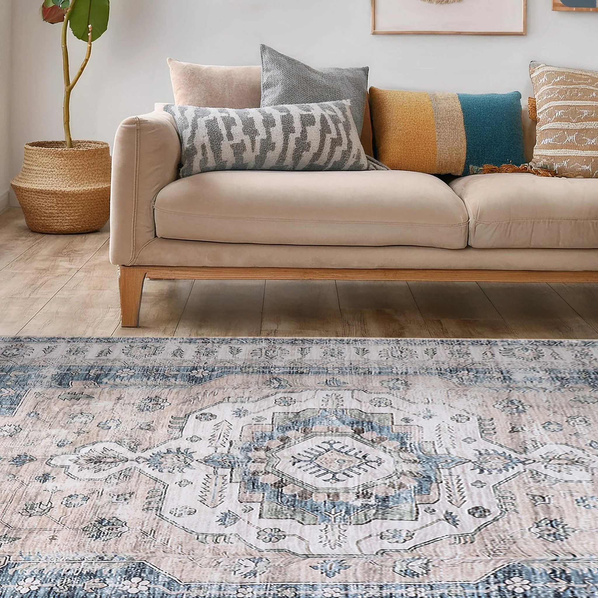 Vintage Bloom Machine Washable Rug - Image 6