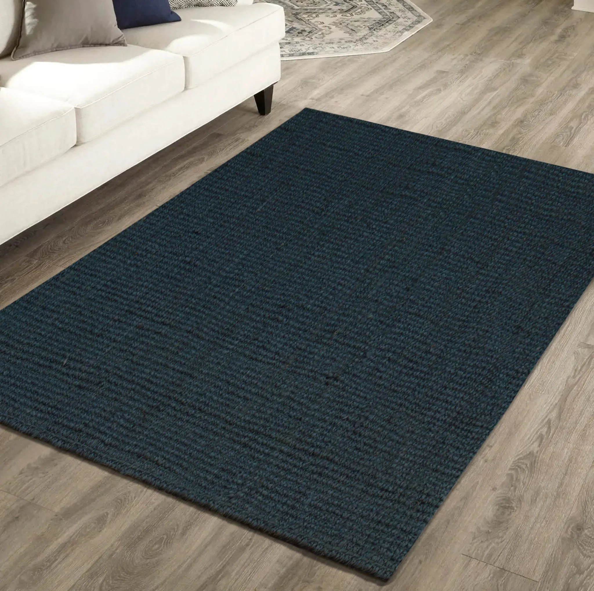 Premium Charcoal Jute Rug - Image 3