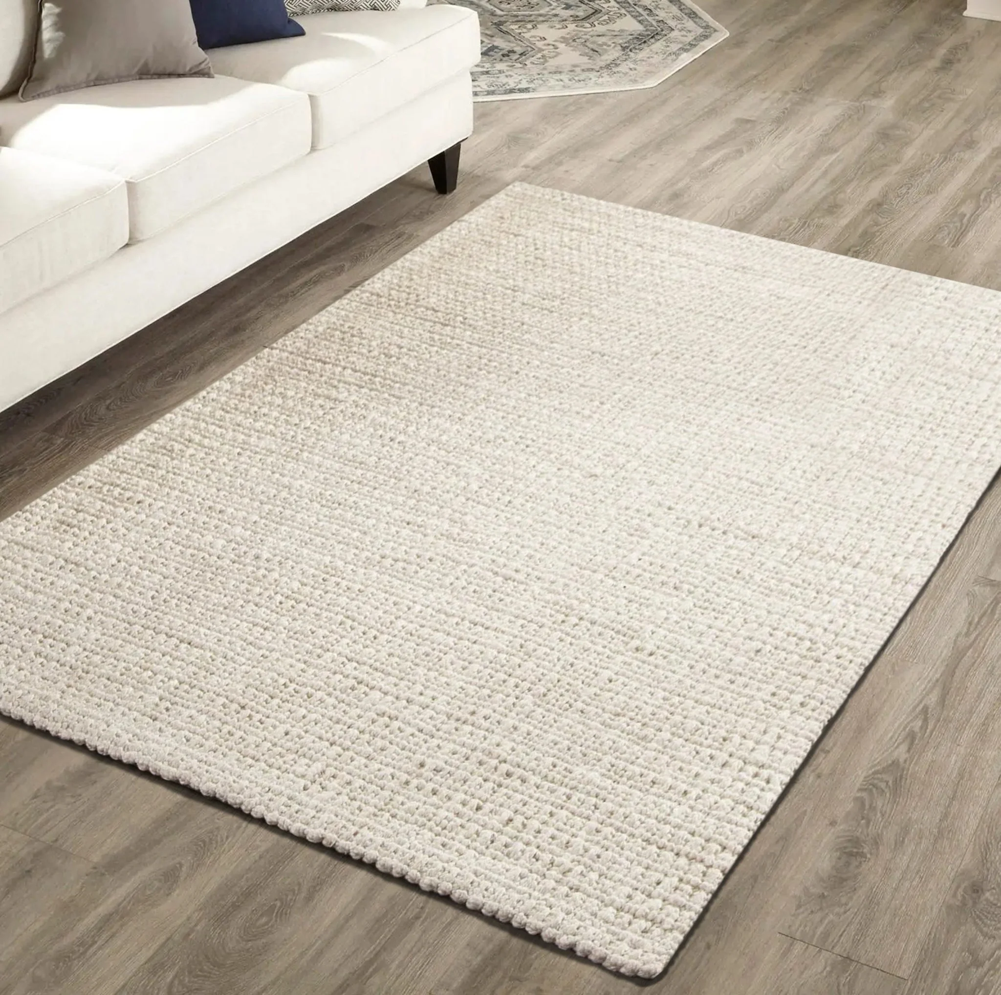 Ivory Boucle Jute Rug - Image 3
