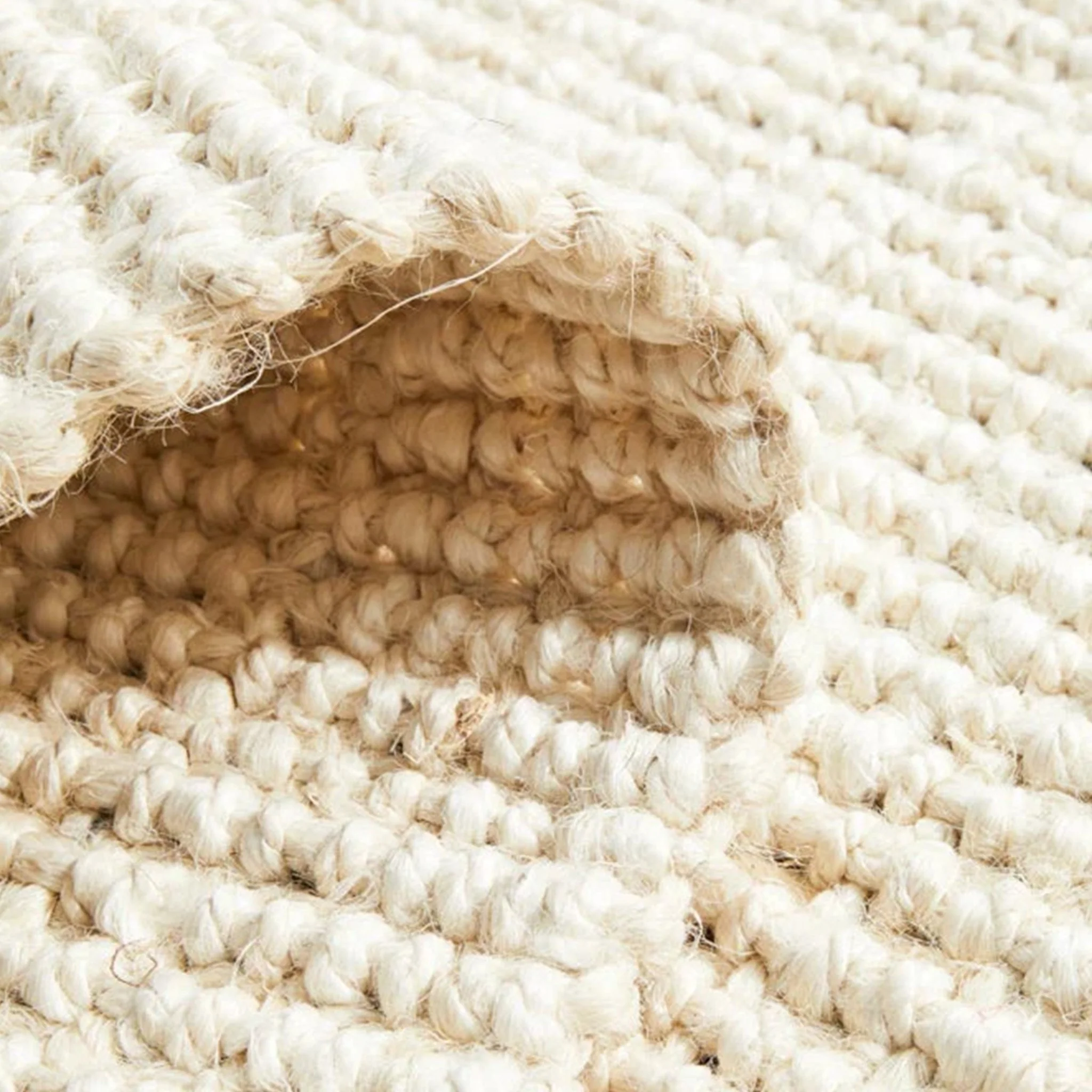 Ivory Boucle Jute Rug - Image 5