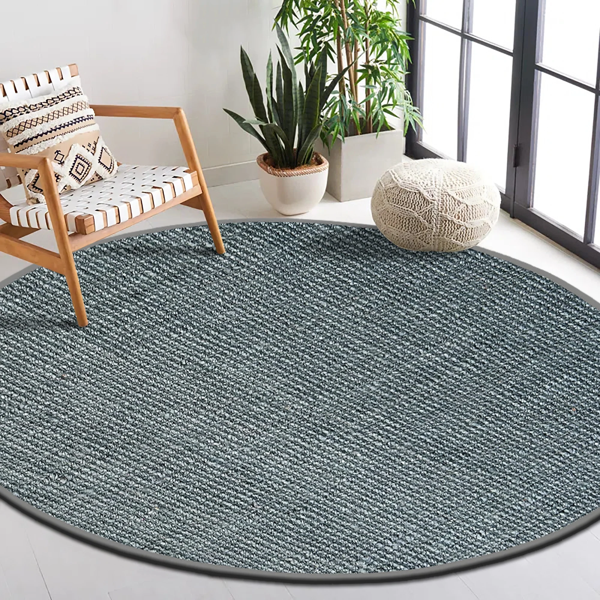 Premium Boucle Jute Rug (6' Round) - Image 13