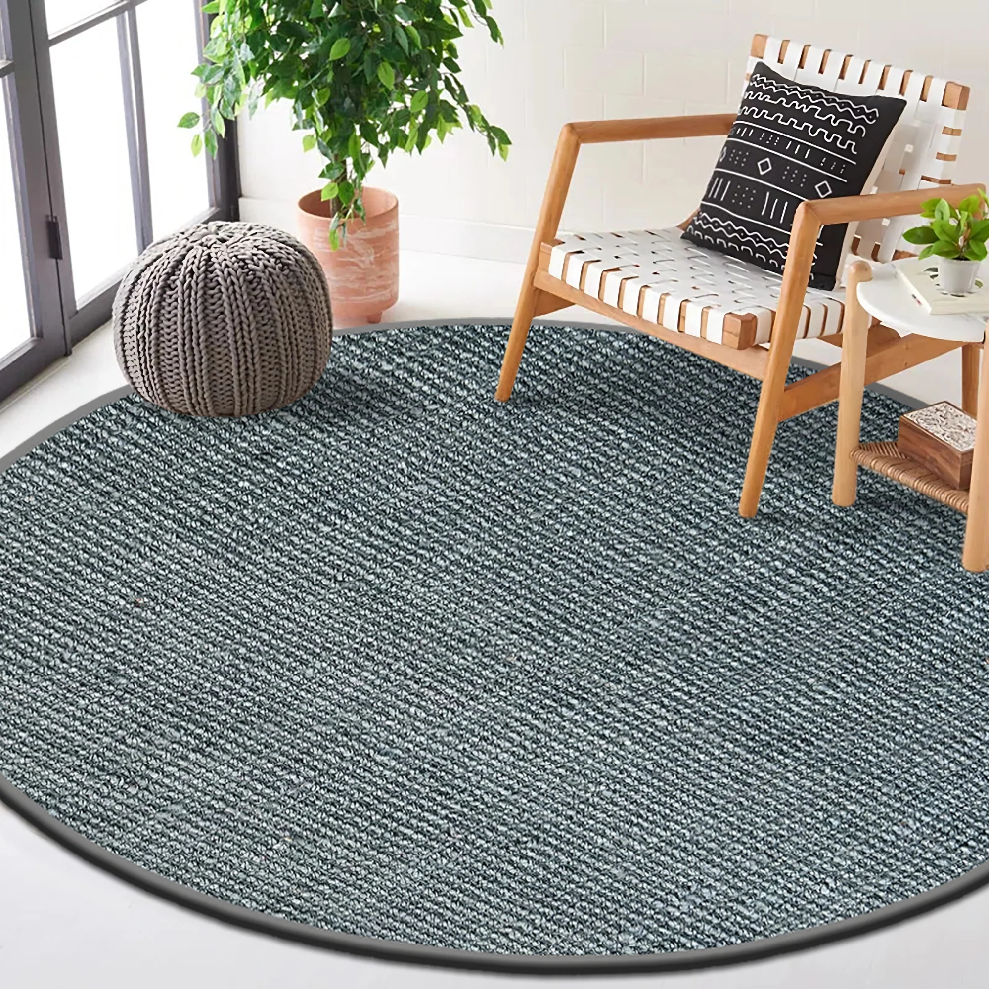Premium Boucle Jute Rug (6' Round) - Image 14