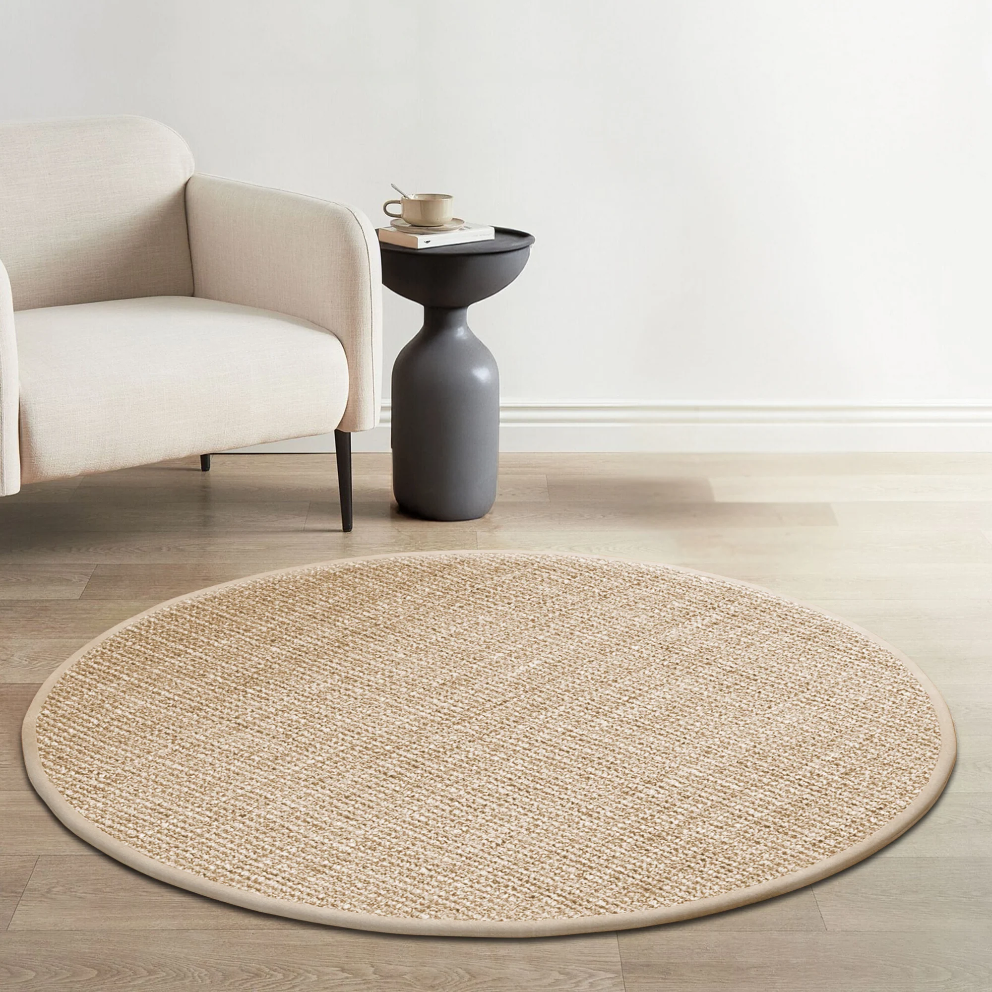 Premium Boucle Jute Rug (6' Round) - Image 4