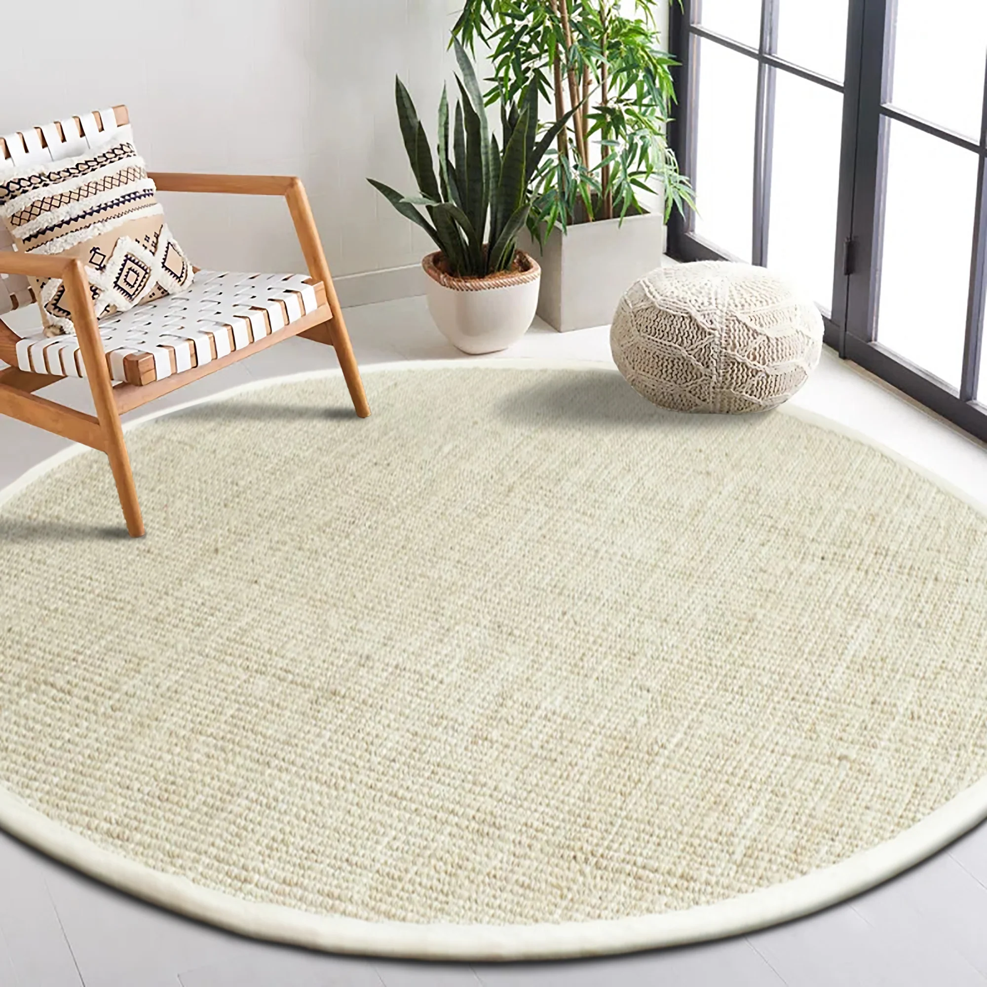 Premium Boucle Jute Rug (6' Round) - Image 7