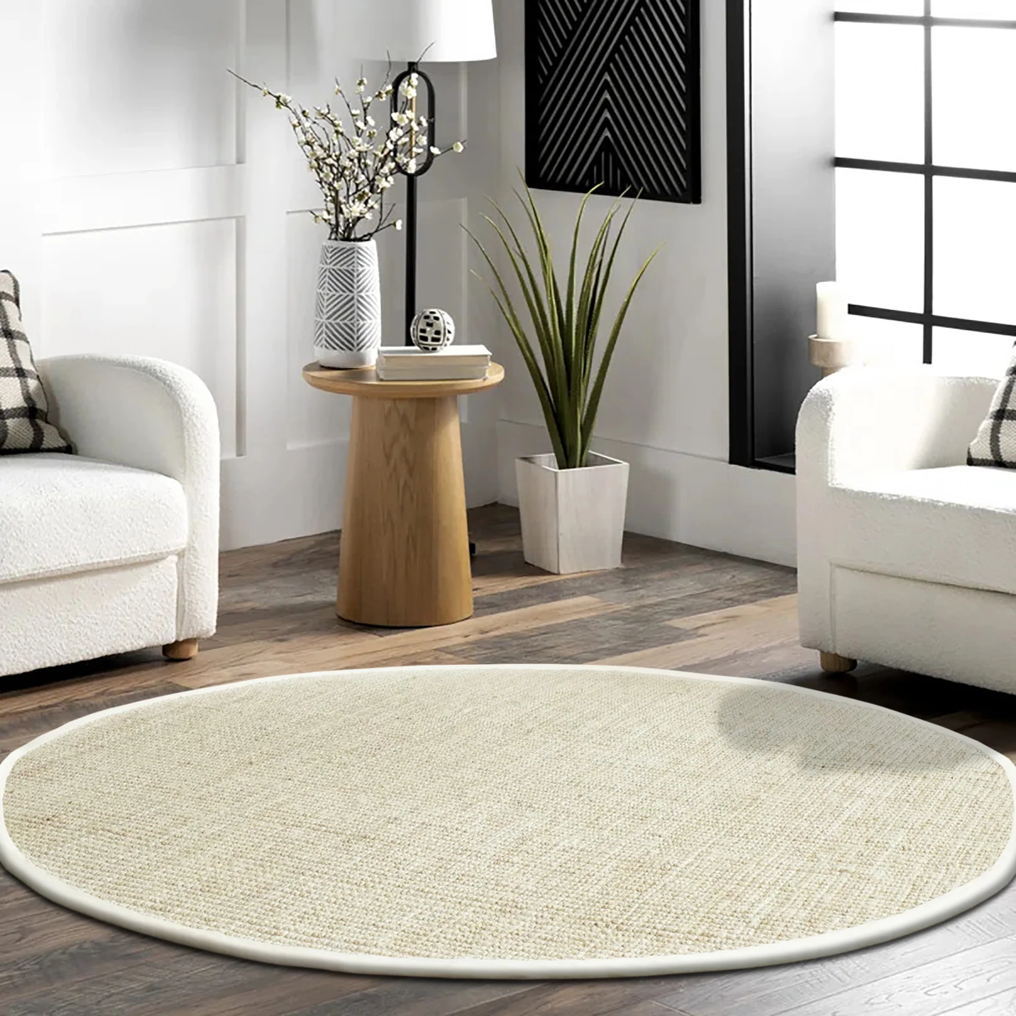 Premium Boucle Jute Rug (6' Round) - Image 9