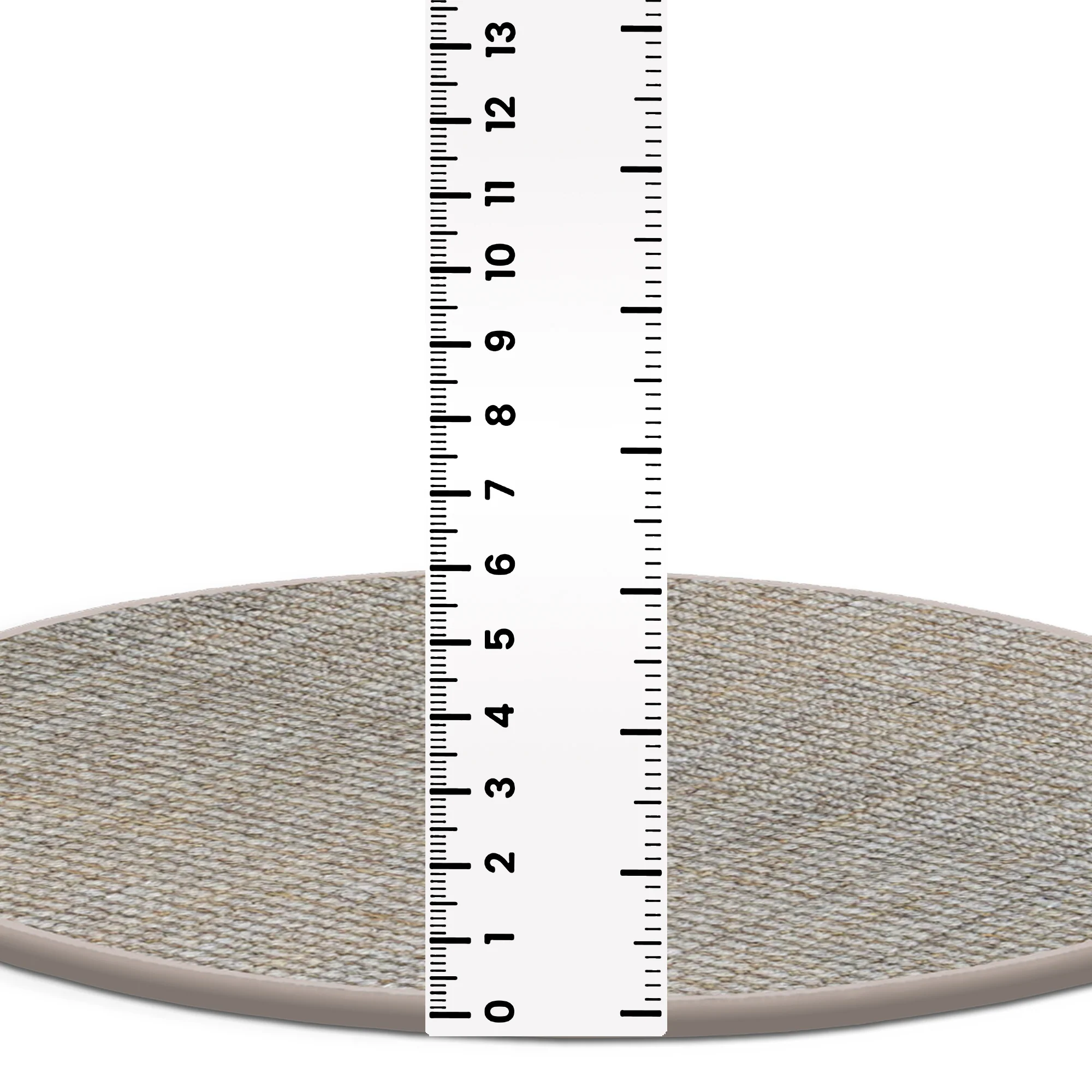 6 Foot Round Boucle Wool & Jute Rug - Image 5