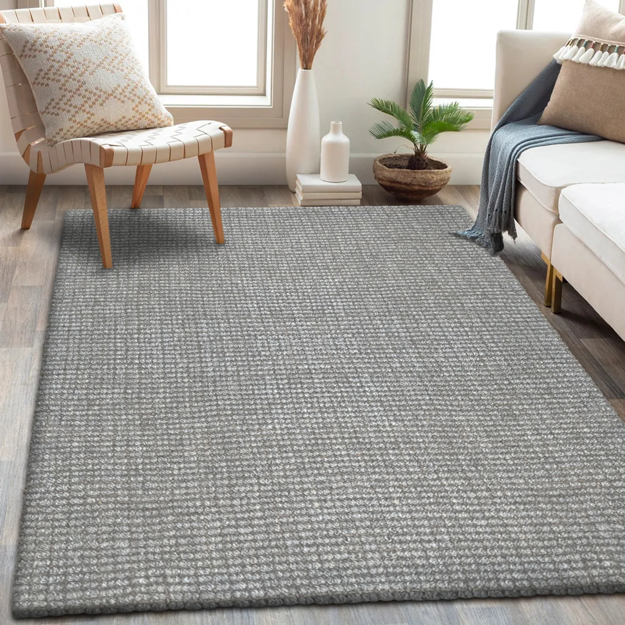 Premium Boucle Jute & Wool Rug - Image 8