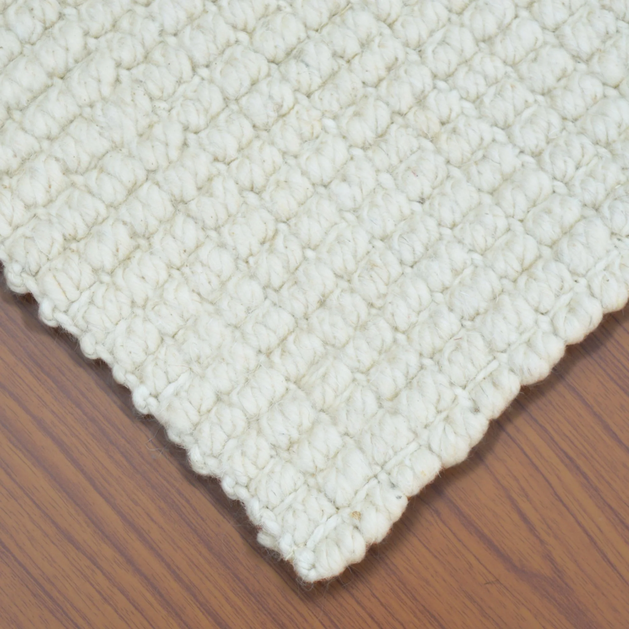 Premium Boucle Jute & Wool Rug (Ivory) - Image 4