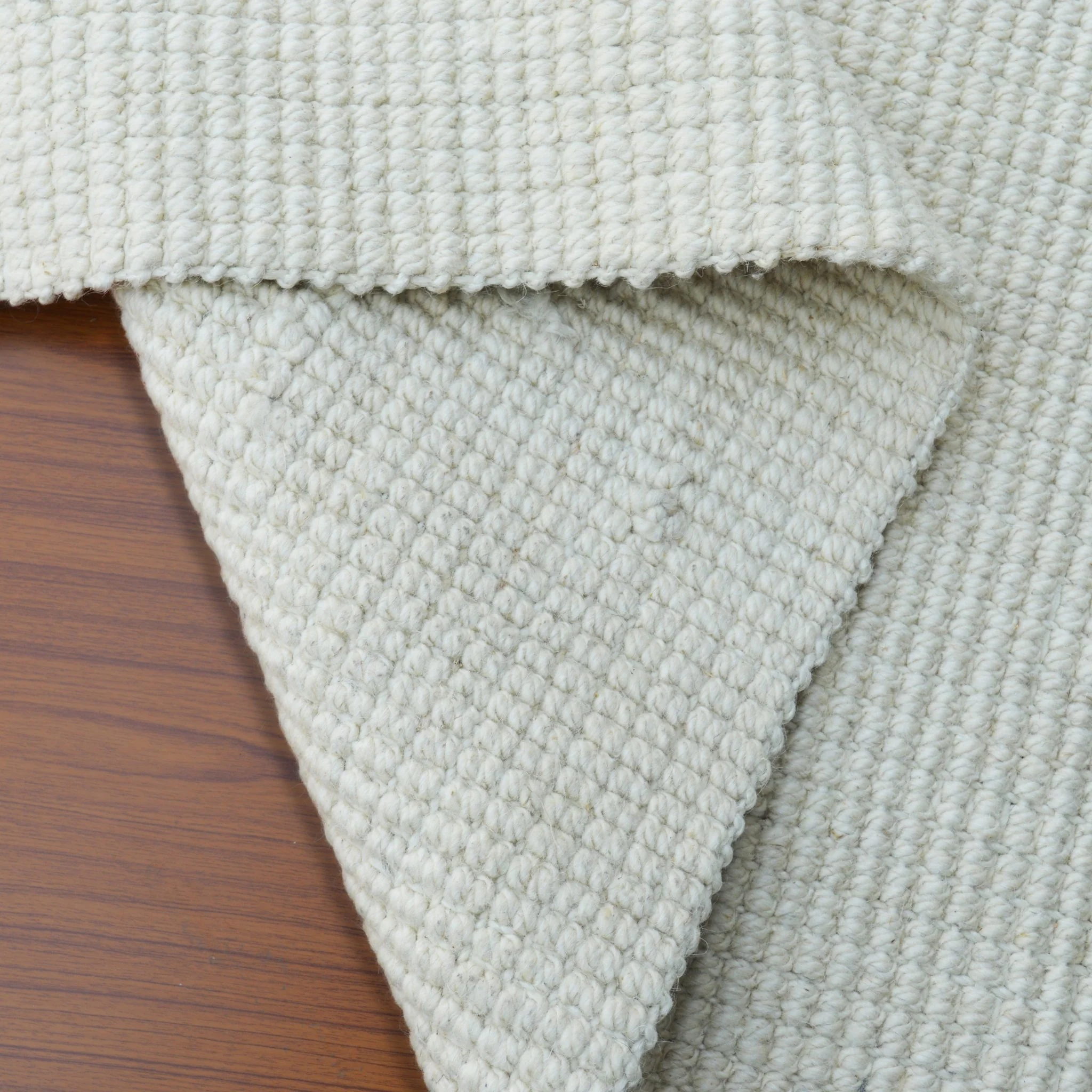 Premium Boucle Jute & Wool Rug (Ivory) - Image 5