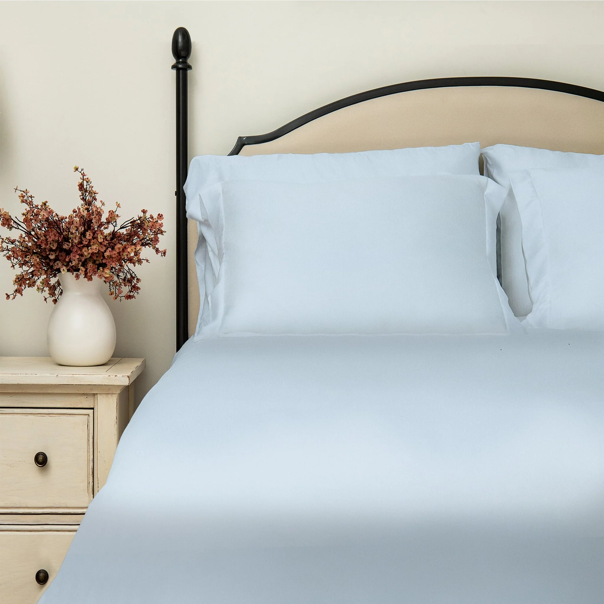 100% Organic Cotton 400TC Sateen Fitted Sheet Set - Image 12