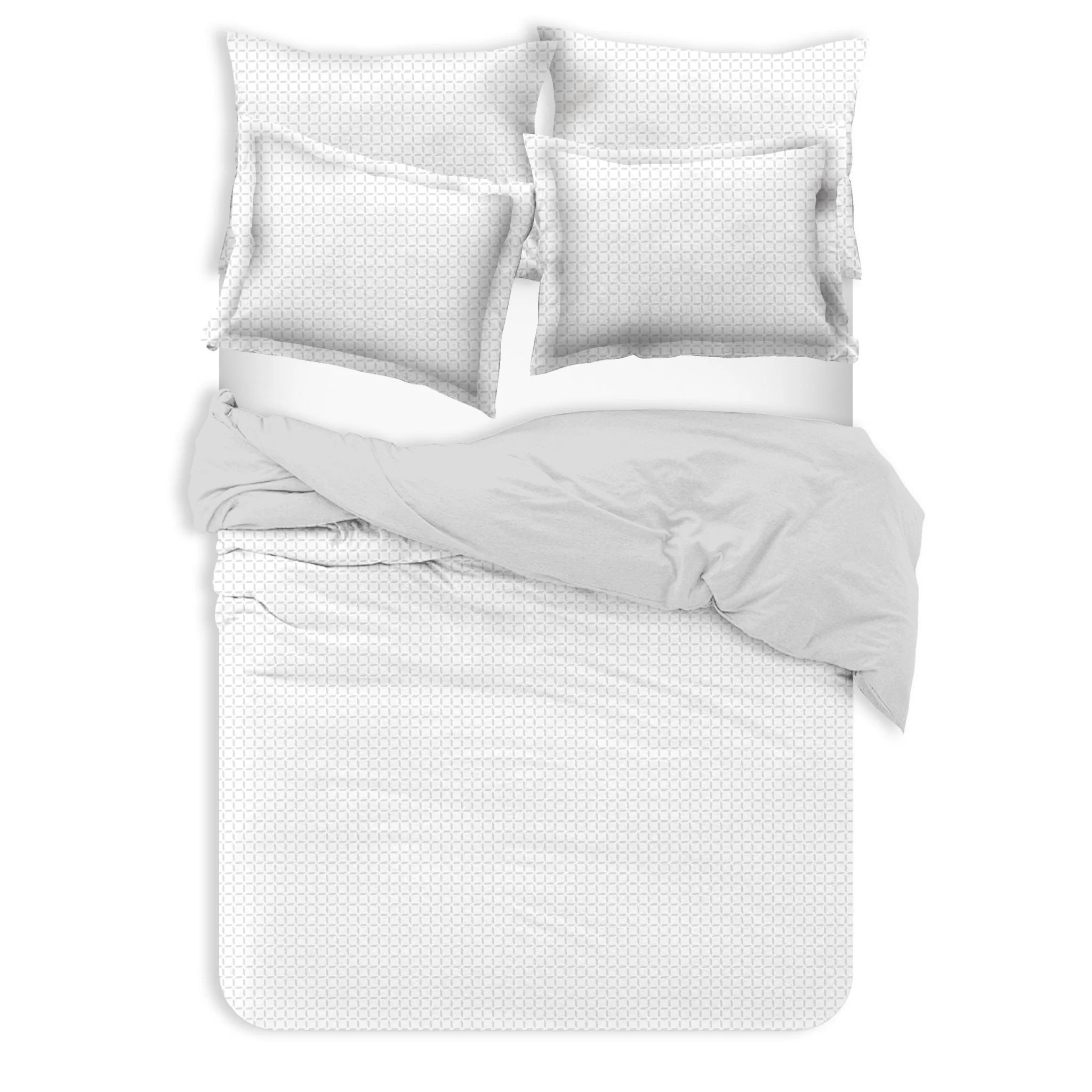 Windowpane Organic Cotton Reversible  Duvet Set - Image 3